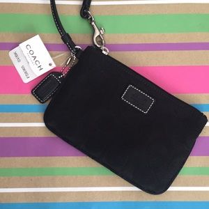 NWT Black fabric coach Wristlet